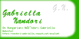 gabriella nandori business card